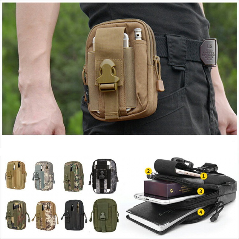 Running Gear Backpack - Small Molle Pouch Waist Pack Bag