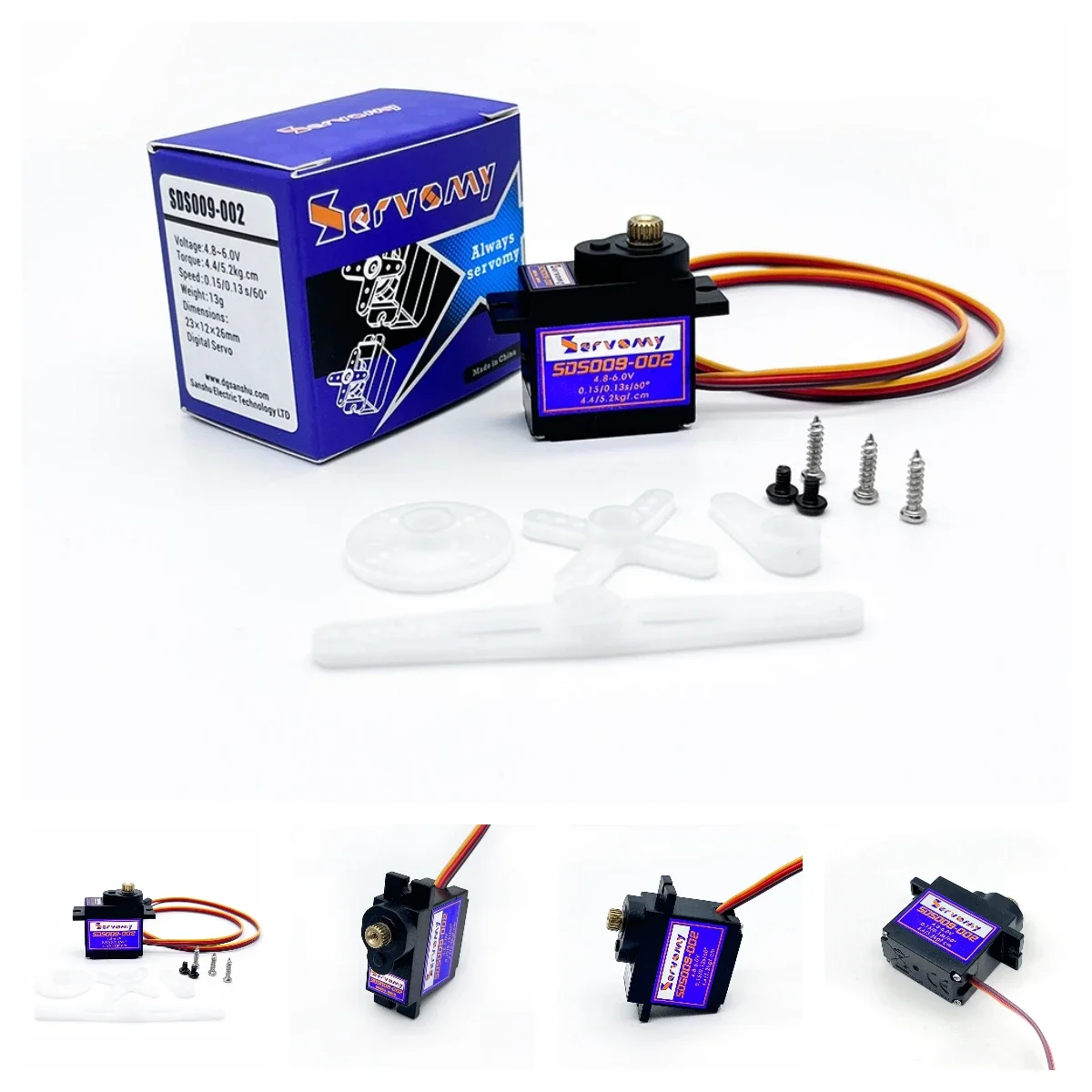 Running Gear Car - 4pcs Servomy SDS009-02 9g Servo 4.4Kgf.cm