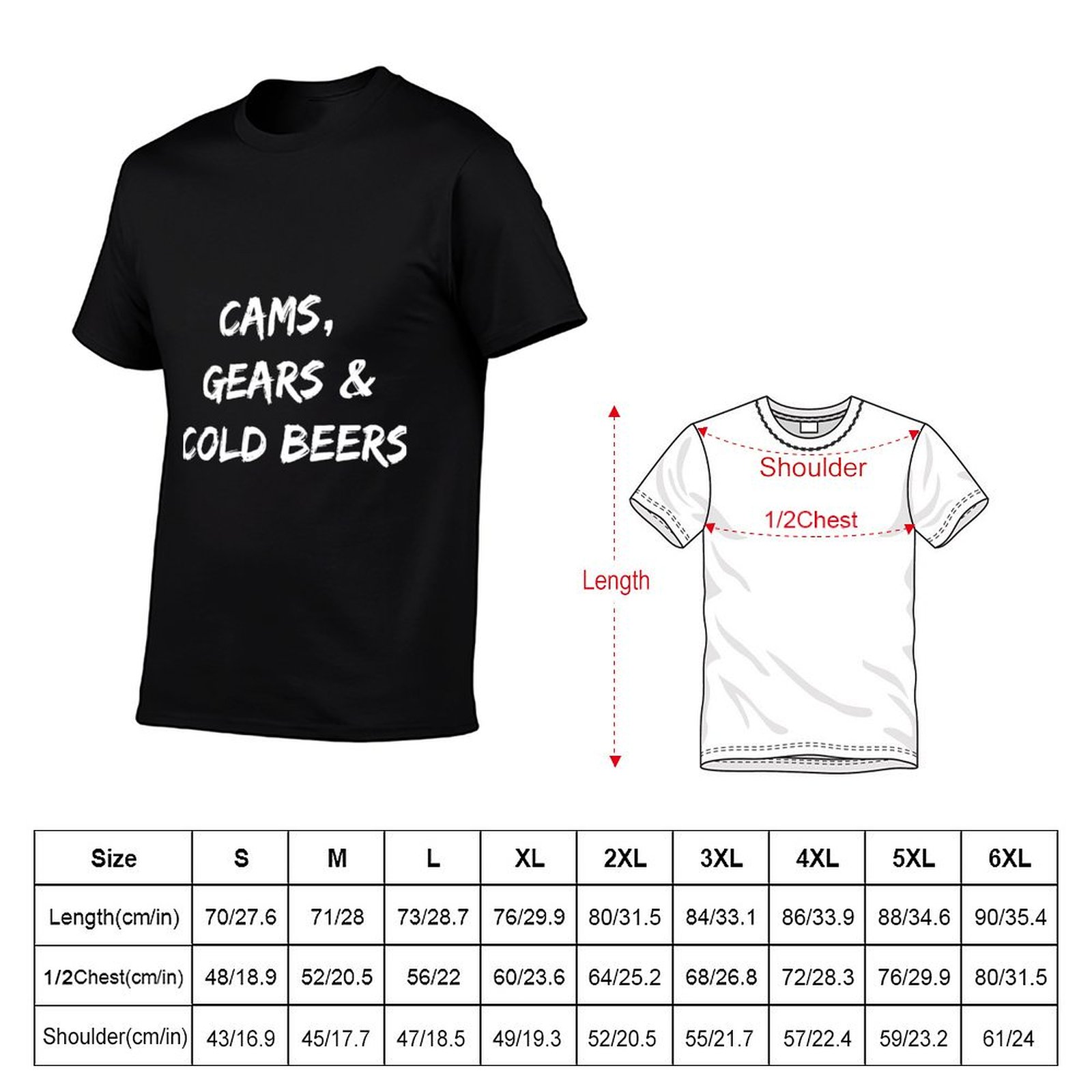 Cams, Gears & Cold Beers T-Shi - Running Gear In The Cold 评论和价格