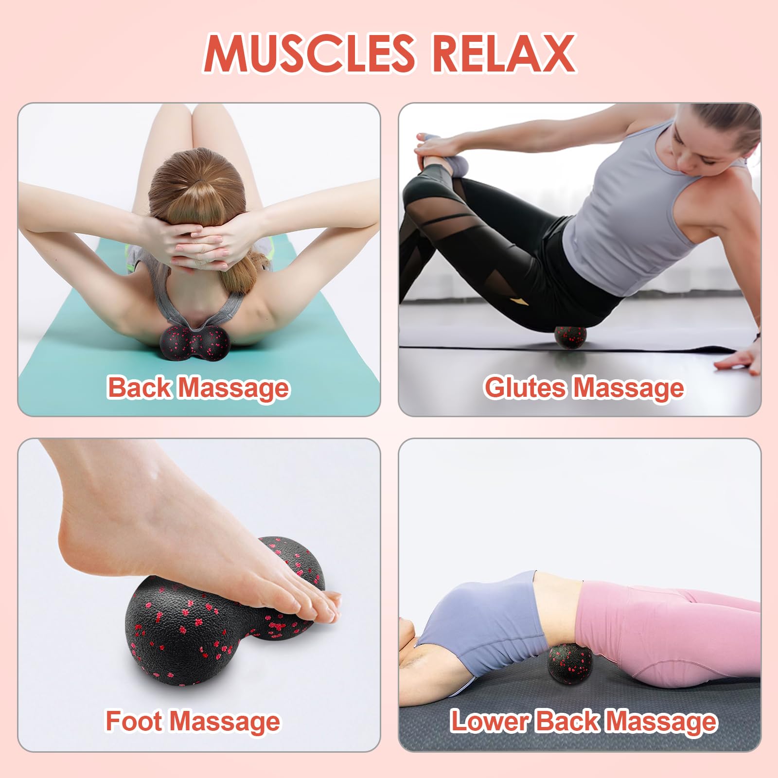 Hollow Yoga Roller Massage Pea - Muscle Roller Stick 评论和价格