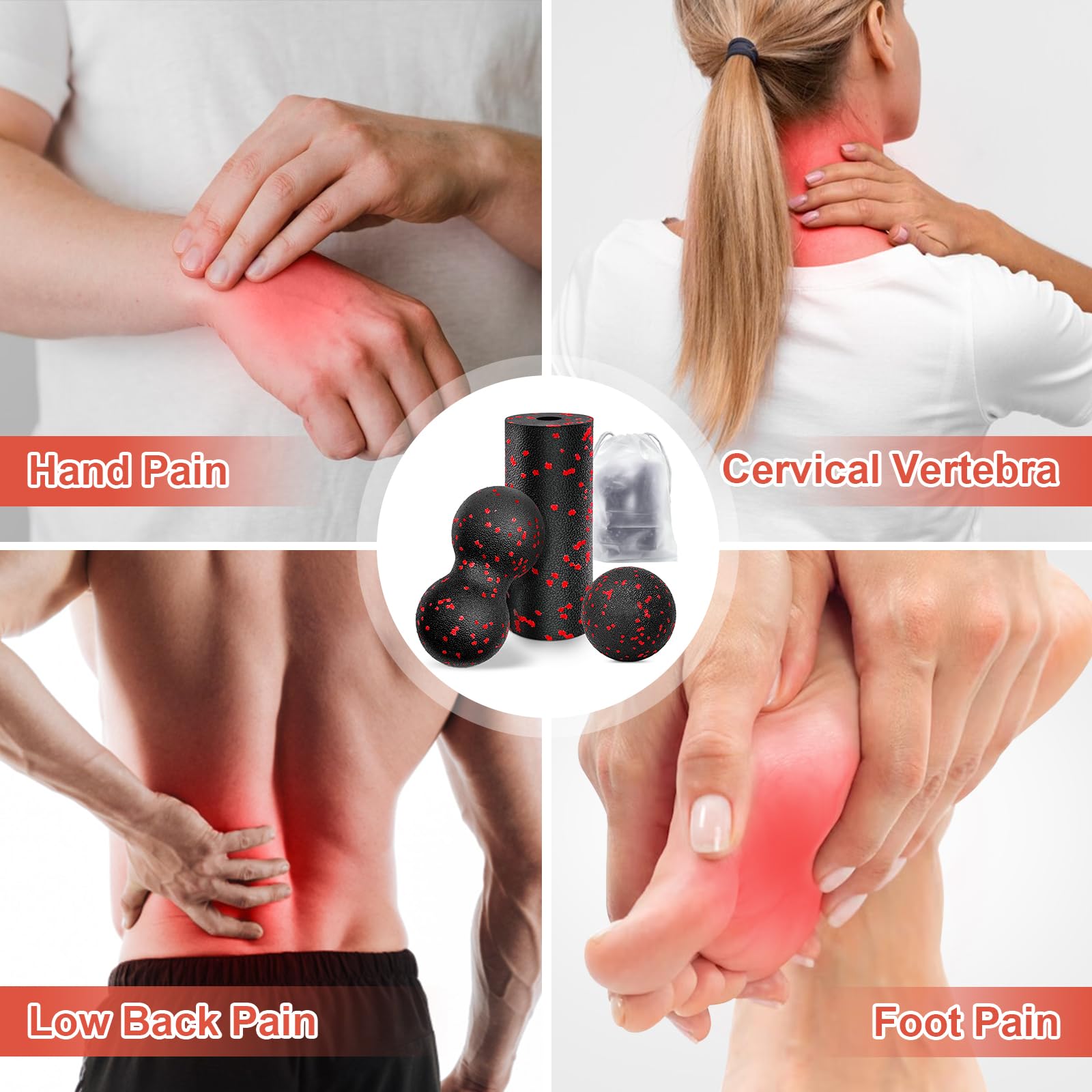 Hollow Yoga Roller Massage Pea - Muscle Roller Stick 评论和价格