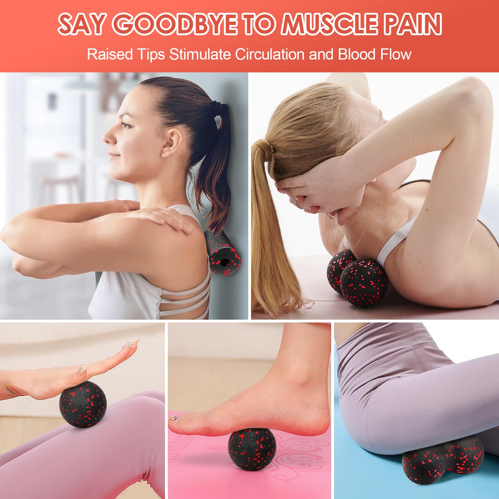 Hollow Yoga Roller Massage Pea - Muscle Roller Stick 评论和价格