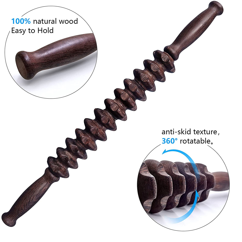 Manual Massager Wooden Handhel - Muscle Roller Stick 评论和价格