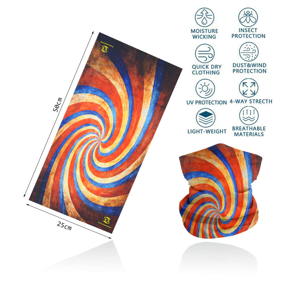 Sprial Stripes Neck Gaiter Geo - Running Gear Youtube 评论和价格