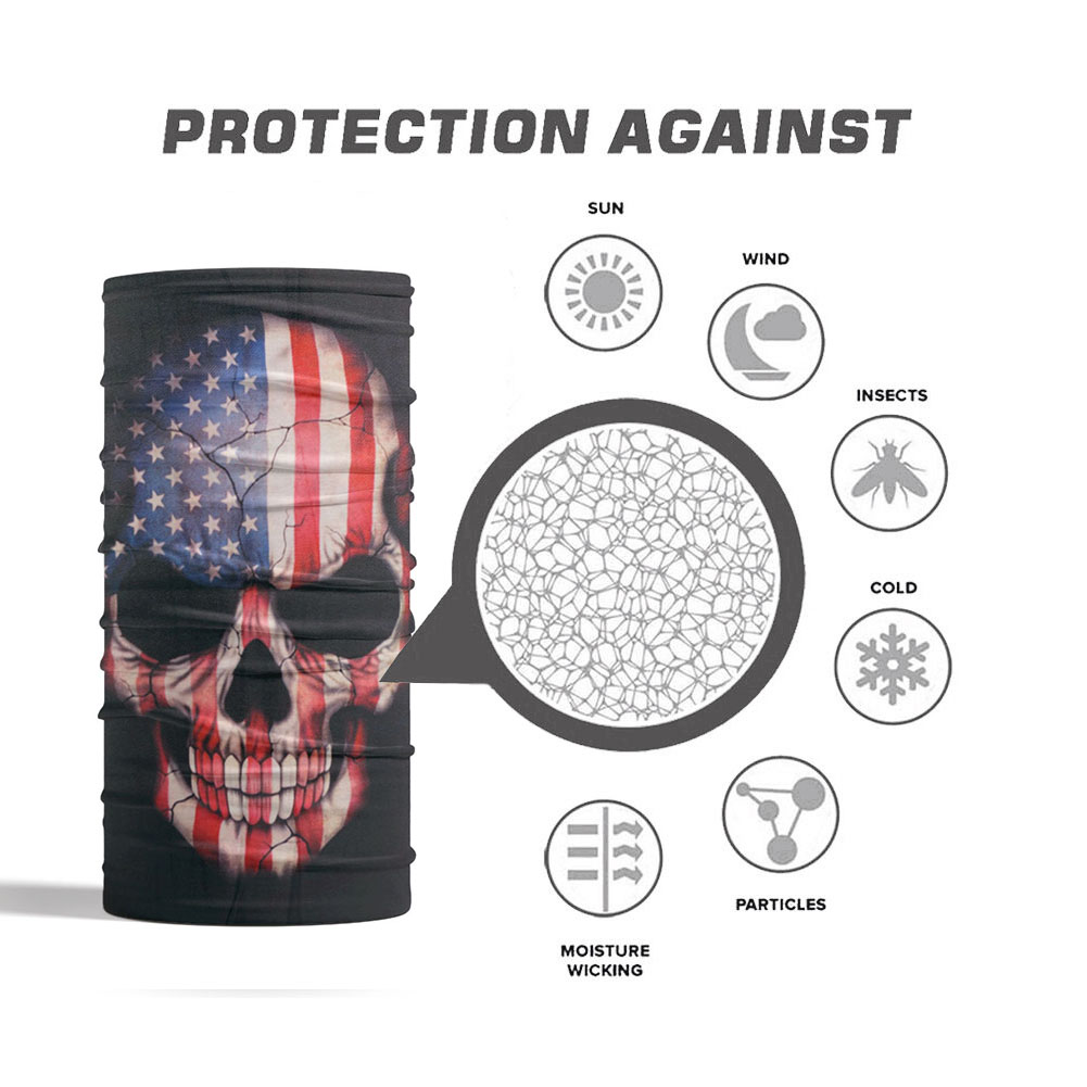 USA Flag Skull Bandana Breatha - Running Gear Youtube 评论和价格