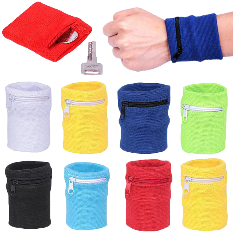 Sports Wristband With Zipper P - Sweat Band Wrist 评论和价格