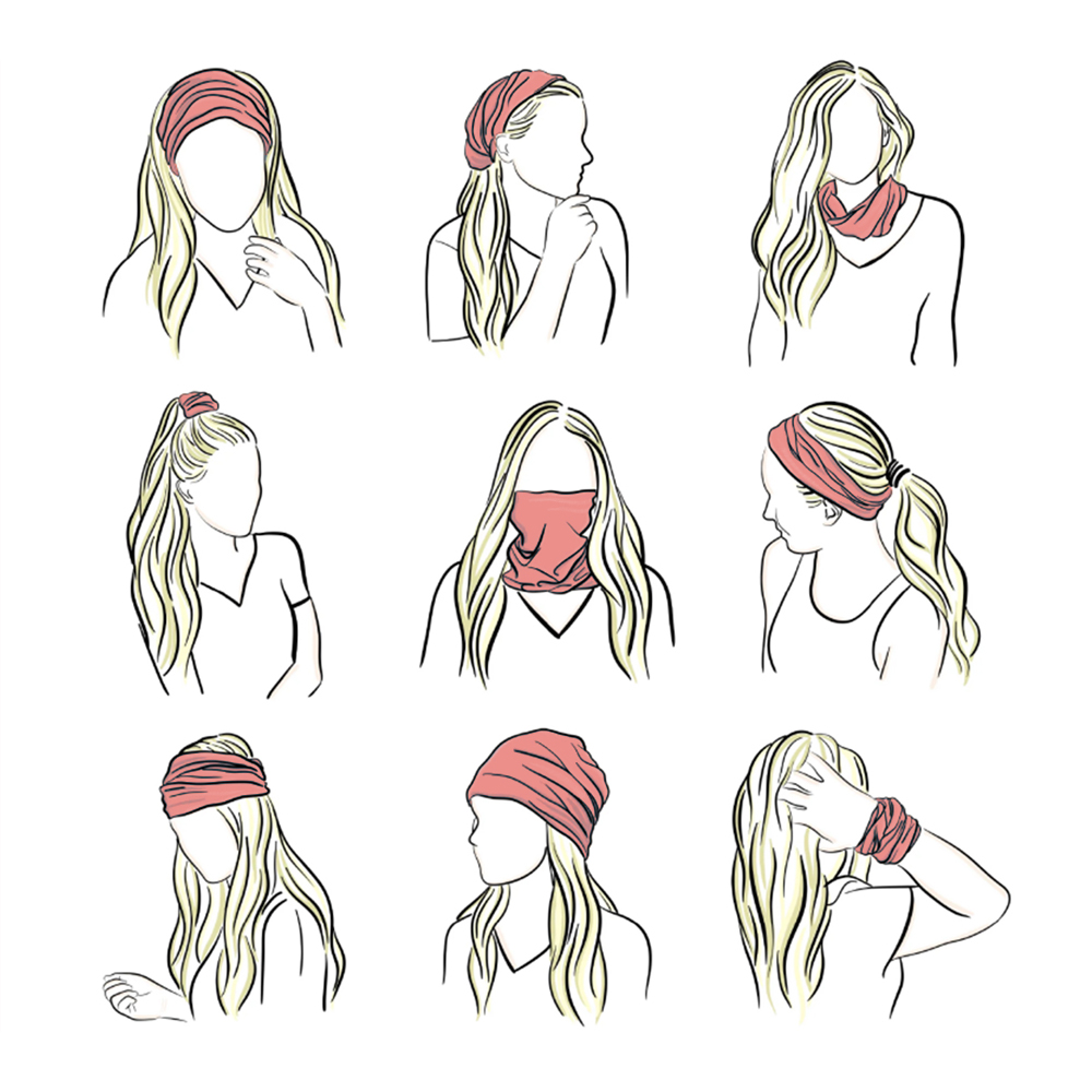 Pink Bandana Face Mask Hiking  - Running Gear Youtube 评论和价格