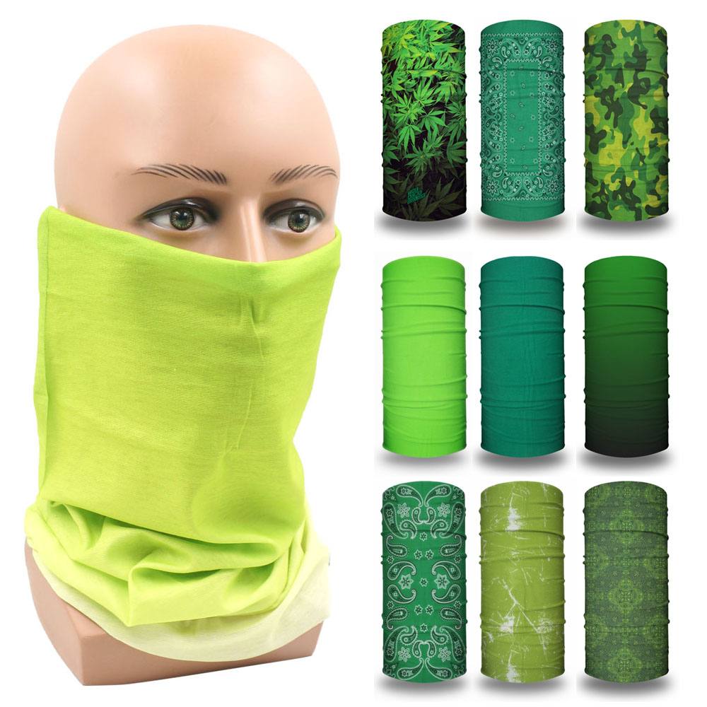 Green Face Bandanas Cover Hiki - Running Gear Youtube 评论和价格