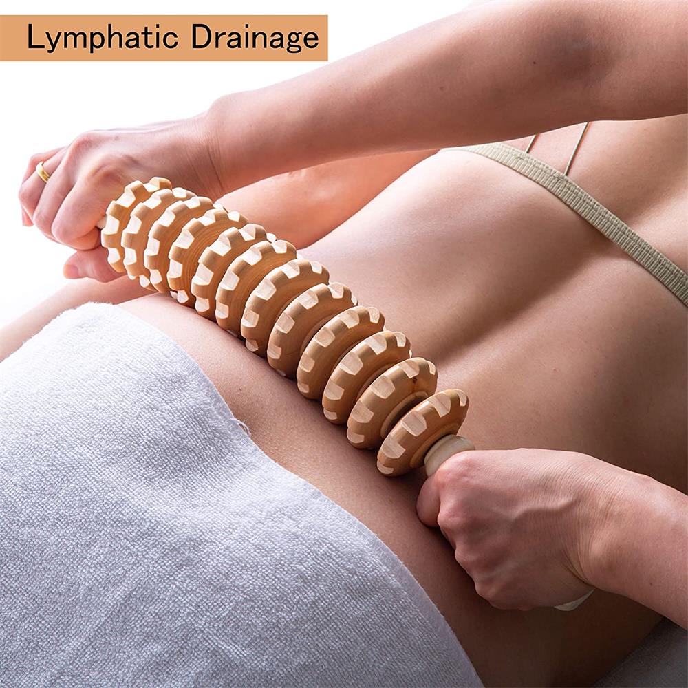 Curved Wood Massage Roller Sti - Muscle Roller Stick 评论和价格