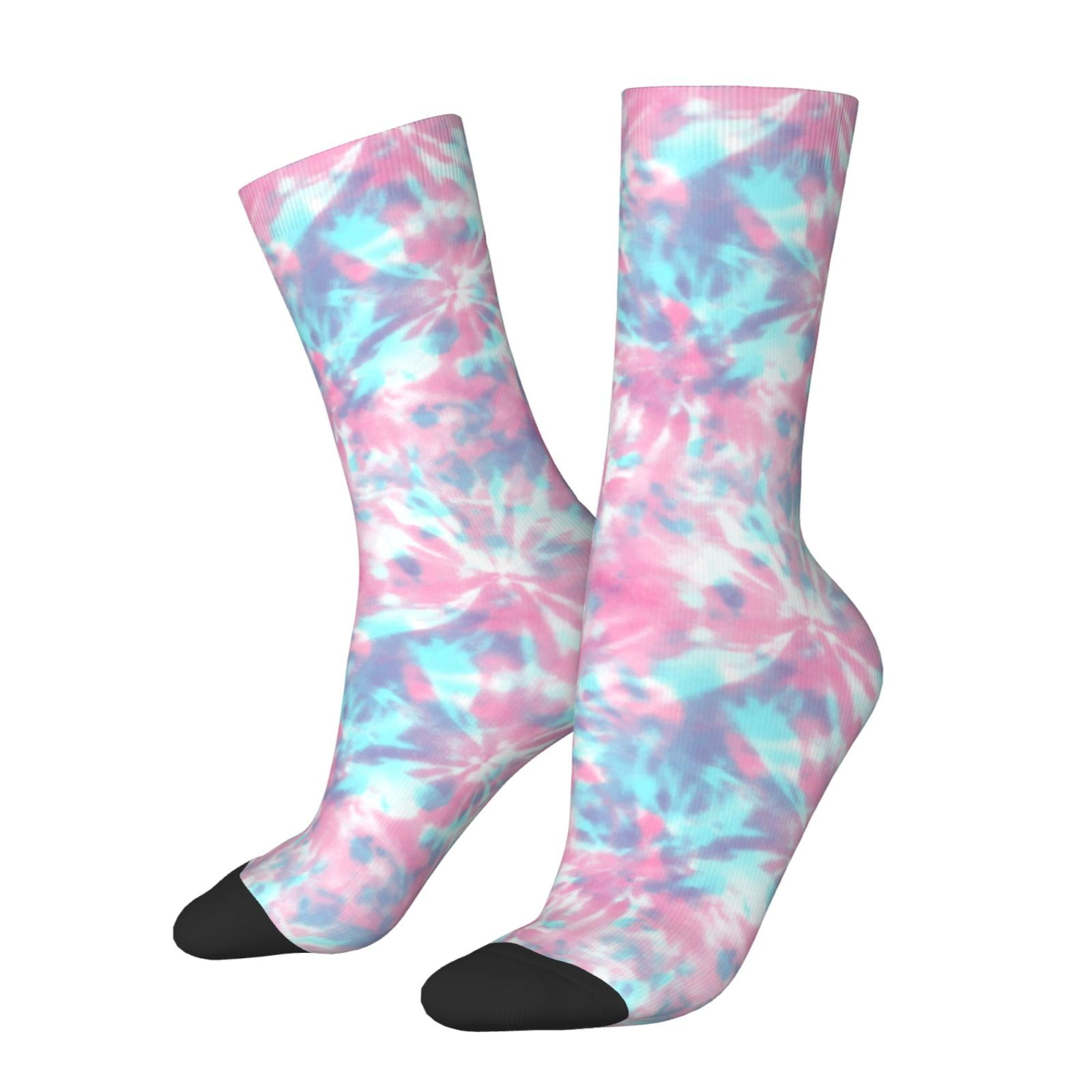 Tie Dye Print Crew Socks For W - Running Gear Youtube 评论和价格