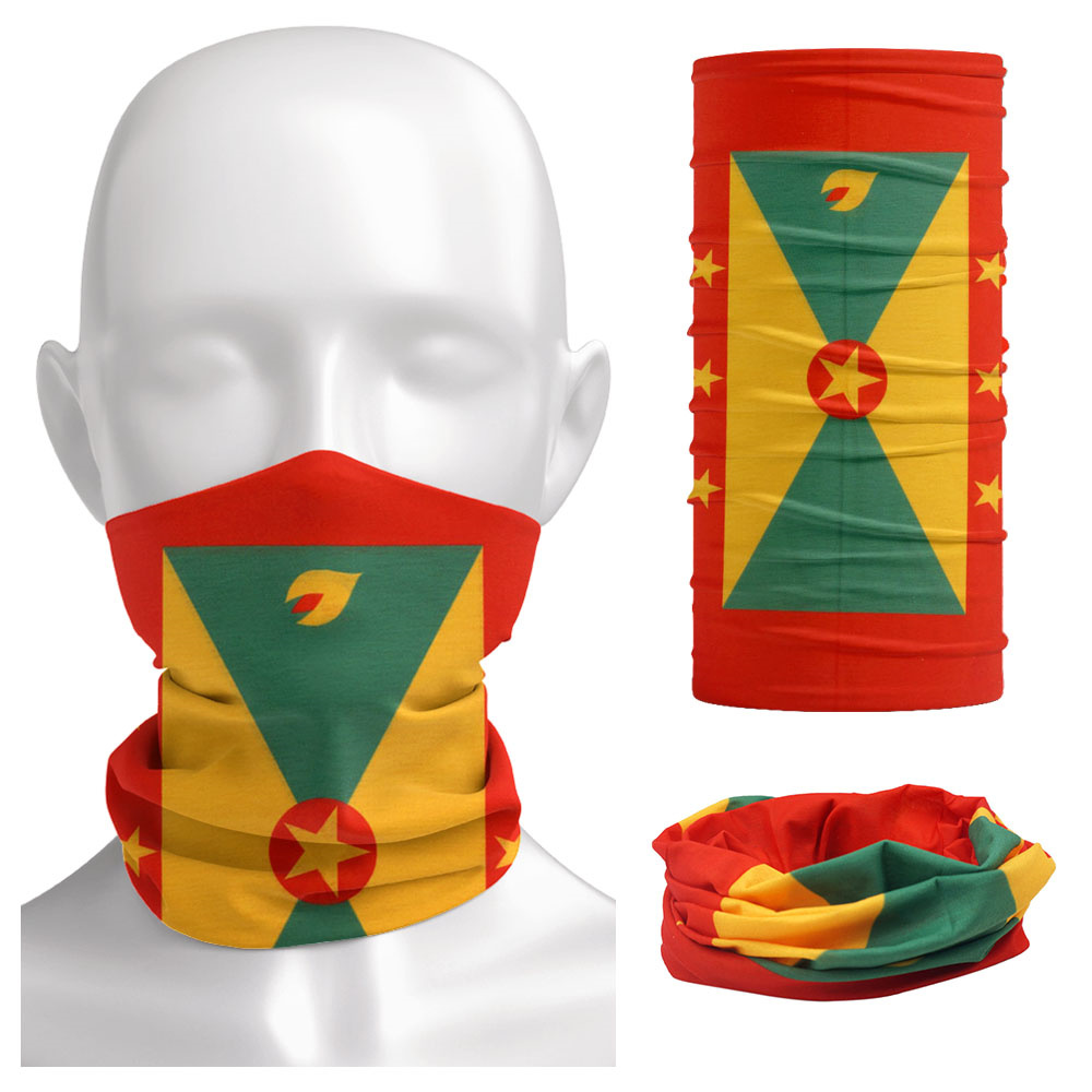 Grenada Flag Pattern Face Band - Running Gear Youtube 评论和价格