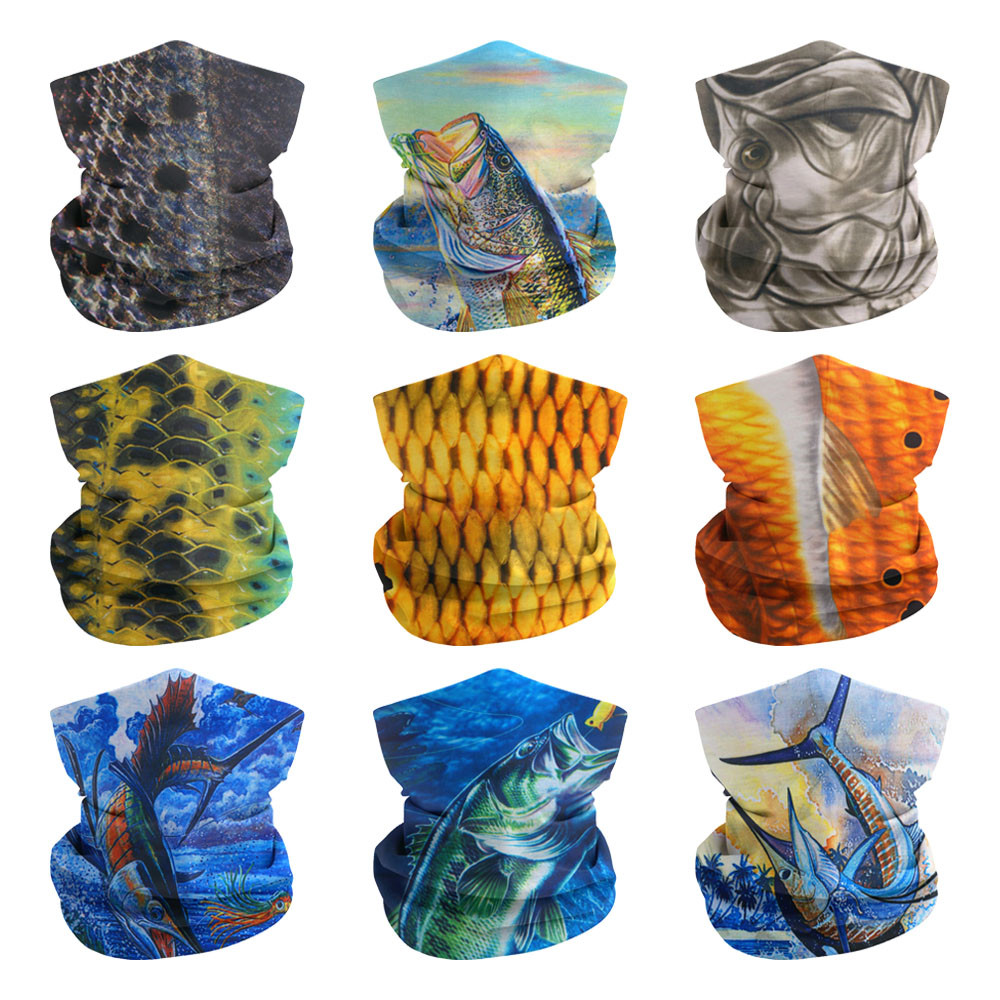 Fish Scales Pattern Neck Gaite - Running Gear Youtube 评论和价格